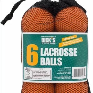 Dick’s 6 Pack of Orange Lacrosse Balls